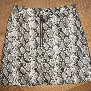 Snake print skirt